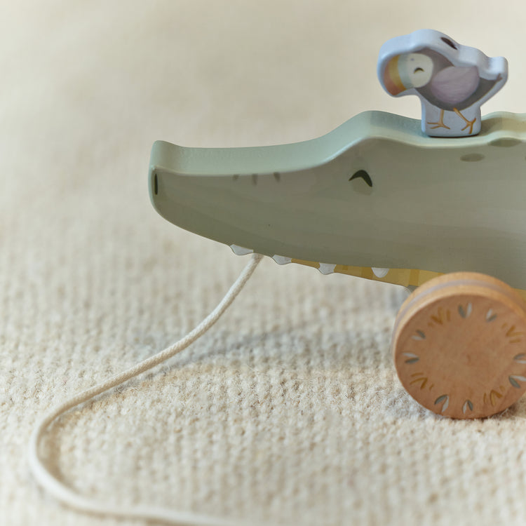 LITTLE DUTCH. Wooden pull animal Safari Friends FSC