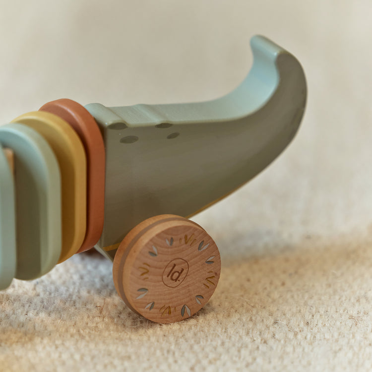 LITTLE DUTCH. Wooden pull animal Safari Friends FSC
