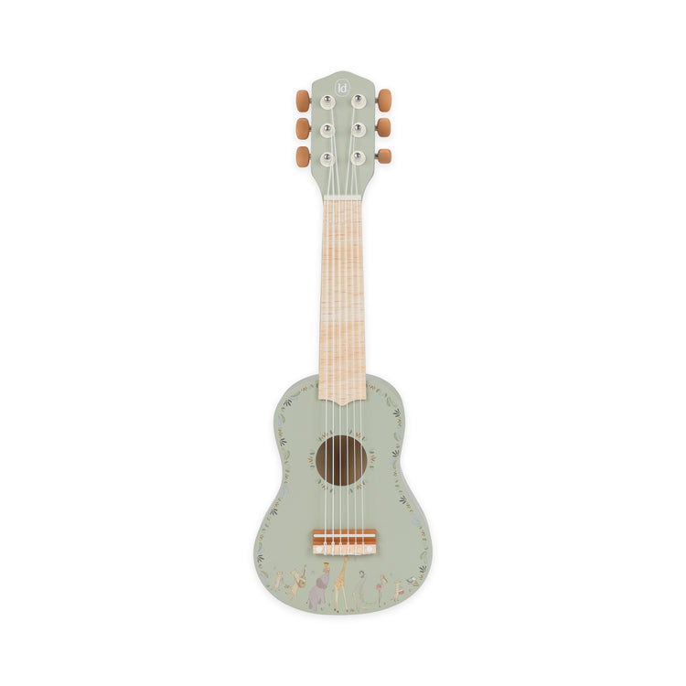 LITTLE DUTCH. Wooden guitar Safari Friends FSC (green)