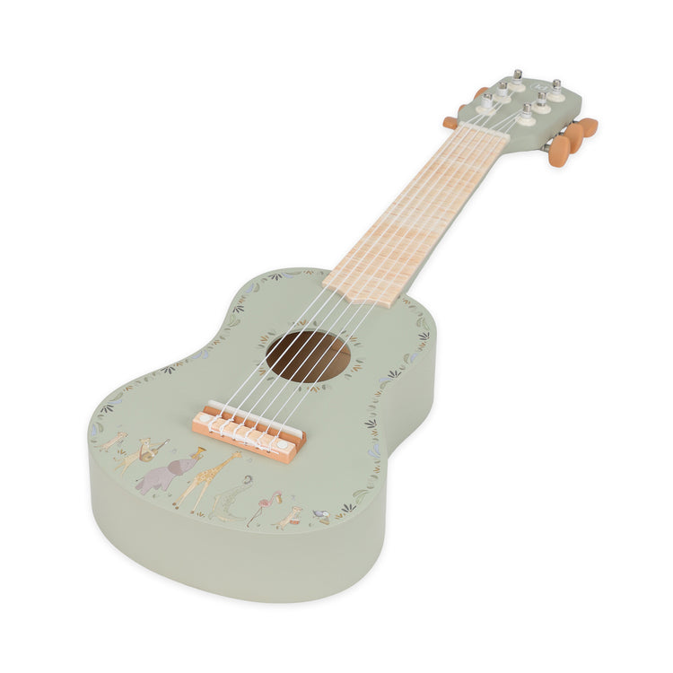 LITTLE DUTCH. Wooden guitar Safari Friends FSC (green)