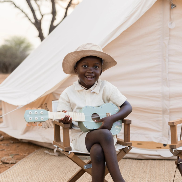 LITTLE DUTCH. Wooden guitar Safari Friends FSC (green)