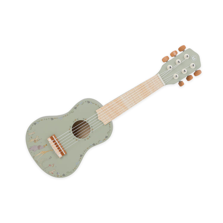 LITTLE DUTCH. Wooden guitar Safari Friends FSC (green)
