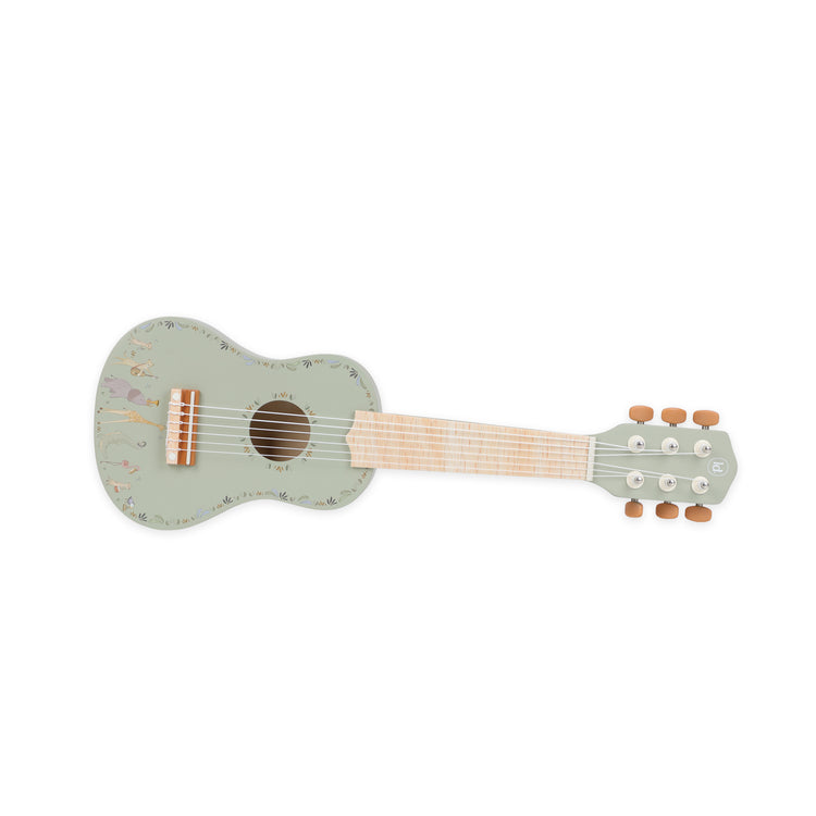 LITTLE DUTCH. Wooden guitar Safari Friends FSC (green)
