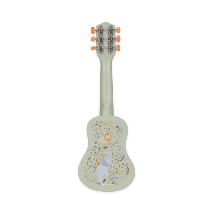 LITTLE DUTCH. Wooden guitar Safari Friends FSC (green)
