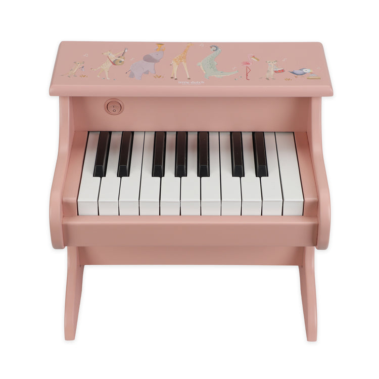 LITTLE DUTCH. Wooden piano Safari Friends FSC (pink)