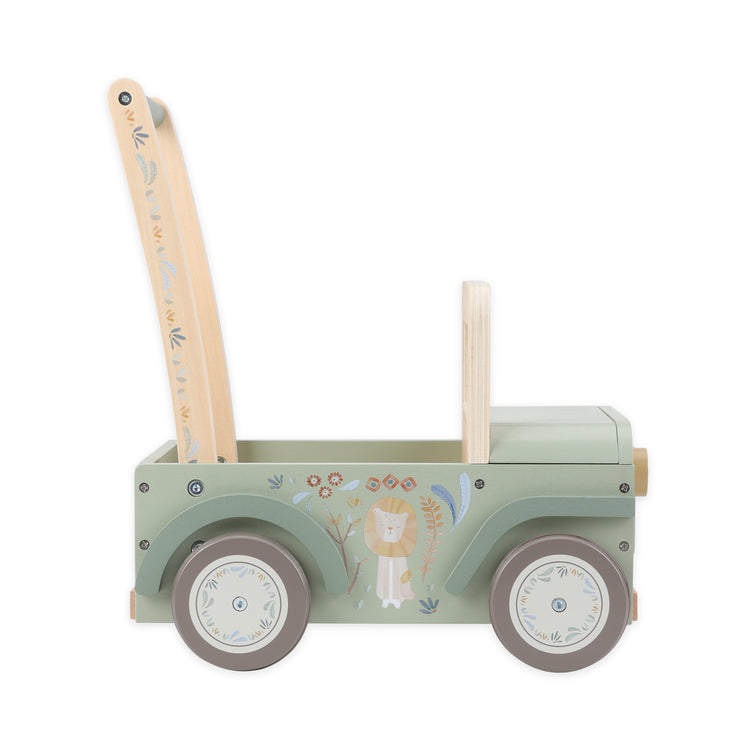 LITTLE DUTCH. Wooden safari push car Safari Friends FSC