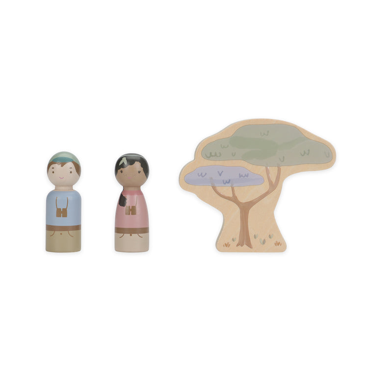 LITTLE DUTCH. Wooden safari car with animals Safari Friends FSC