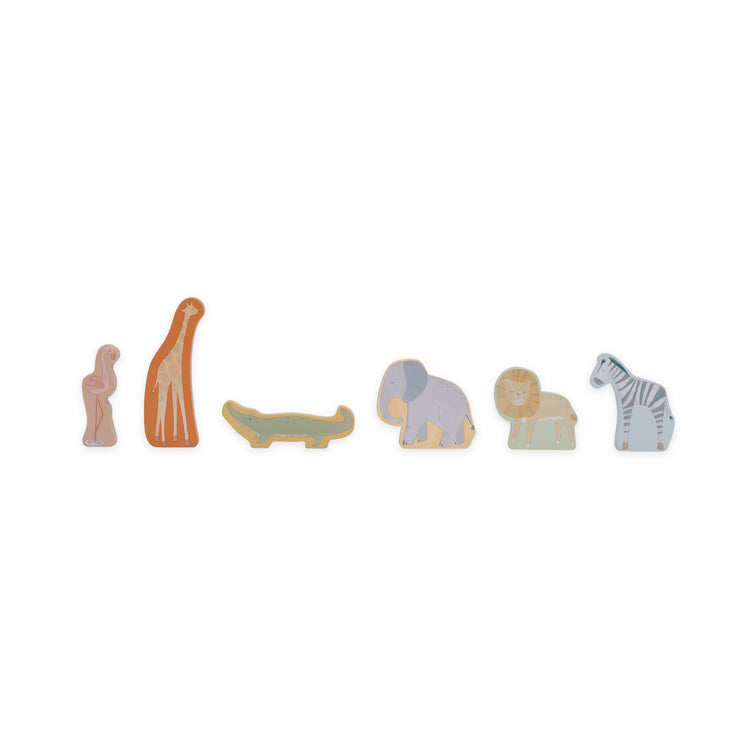 LITTLE DUTCH. Wooden safari car with animals Safari Friends FSC