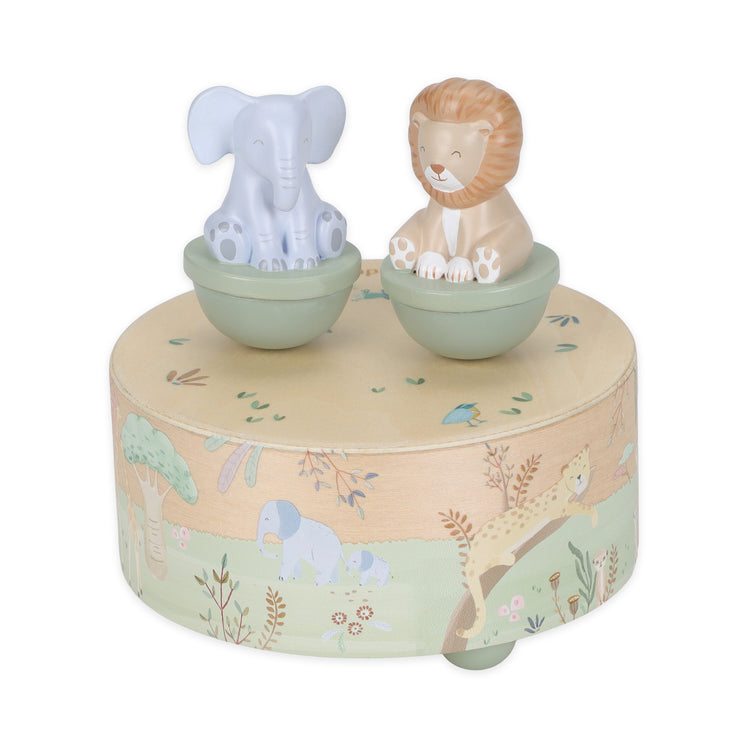 LITTLE DUTCH. Wooden Music Box Safari Friends FSC