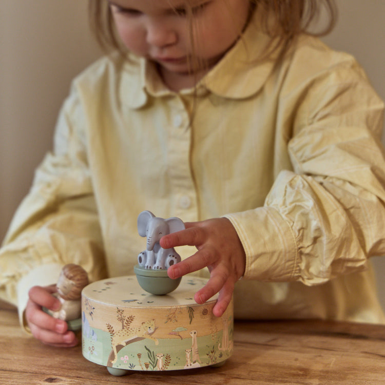 LITTLE DUTCH. Wooden Music Box Safari Friends FSC