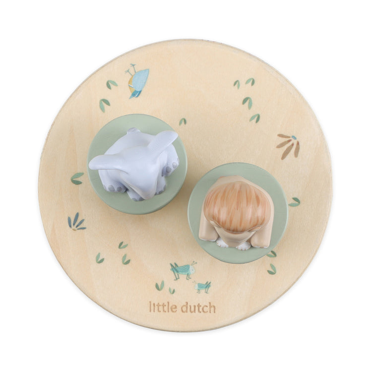 LITTLE DUTCH. Wooden Music Box Safari Friends FSC