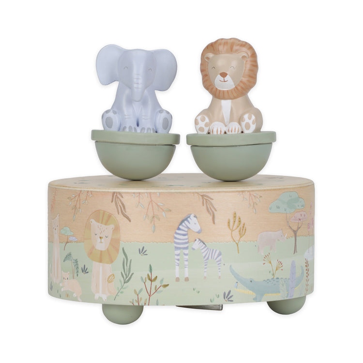 LITTLE DUTCH. Wooden Music Box Safari Friends FSC