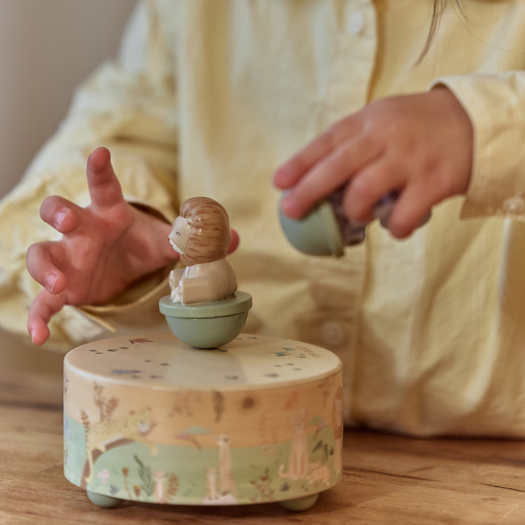LITTLE DUTCH. Wooden Music Box Safari Friends FSC