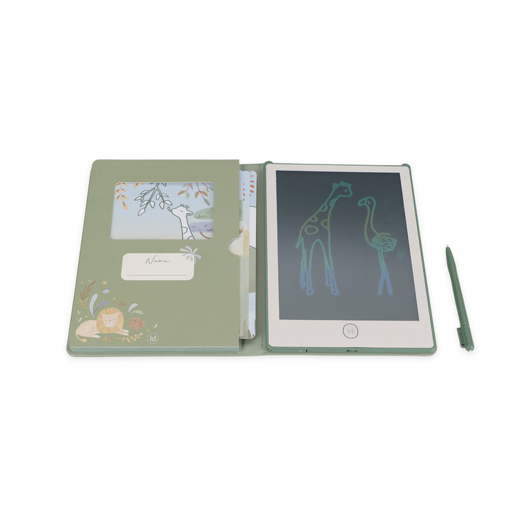 LITTLE DUTCH. Drawing Tablet Safari Friends Green