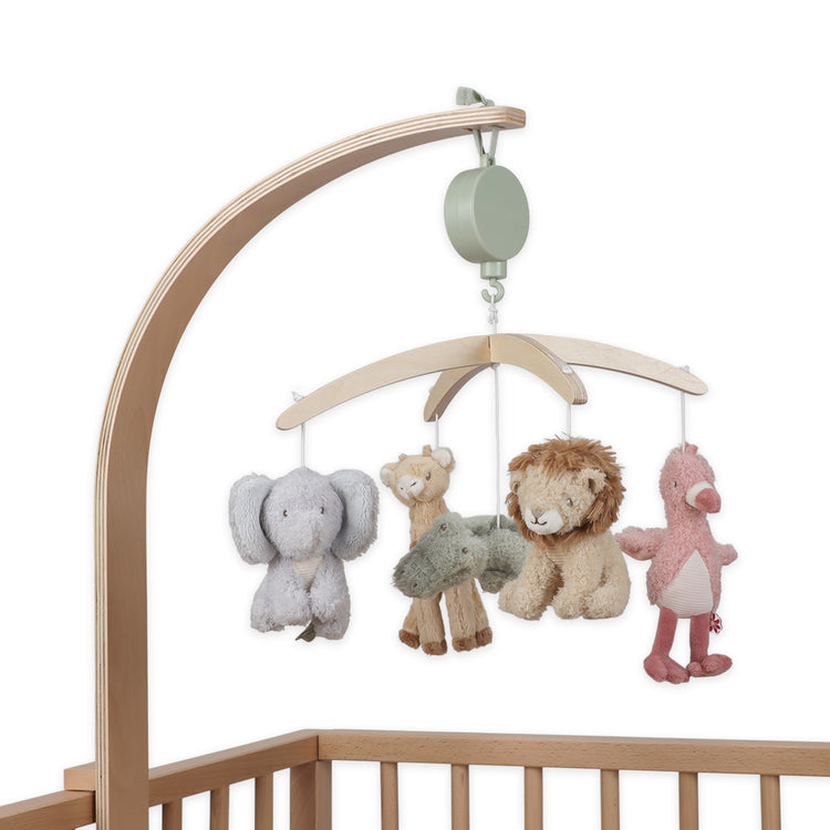 LITTLE DUTCH. Wooden music mobile Safari Friends FSC