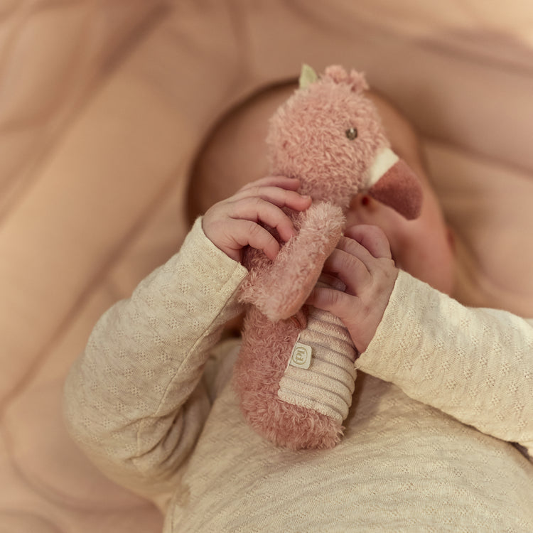 LITTLE DUTCH. Squeeze rattle Flamingo GRS