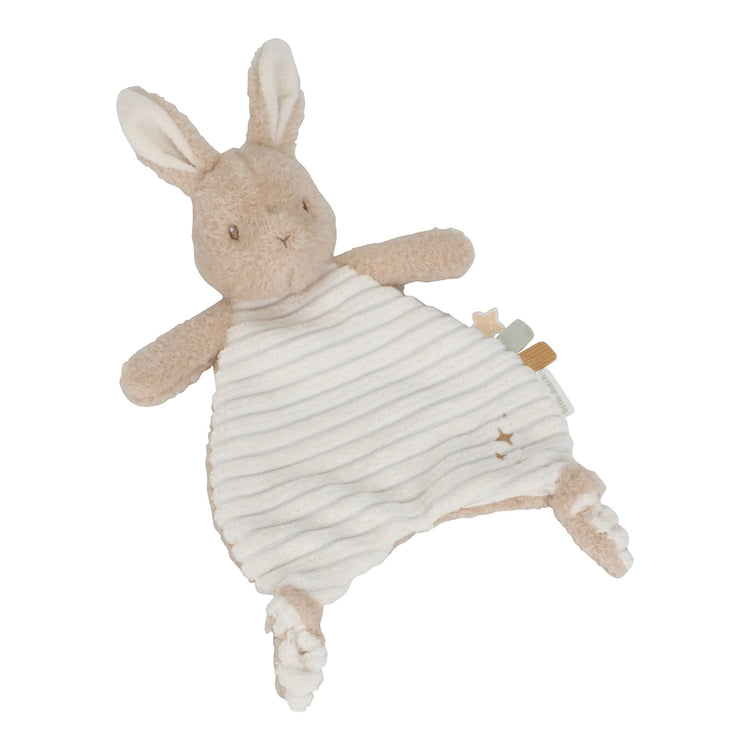 LITTLE DUTCH. Υφασμάτινο ανάγλυφο ντουντού κουνελάκι Newborn Naturals GRS