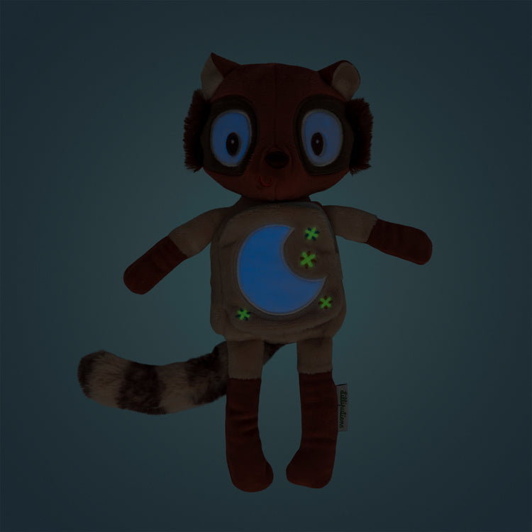 LILLIPUTIENS. Glow-in-the-dark soft toy and Fabric Book Elvis the Lemur