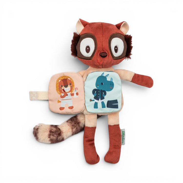 LILLIPUTIENS. Glow-in-the-dark soft toy and Fabric Book Elvis the Lemur