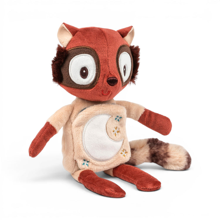 LILLIPUTIENS. Glow-in-the-dark soft toy and Fabric Book Elvis the Lemur