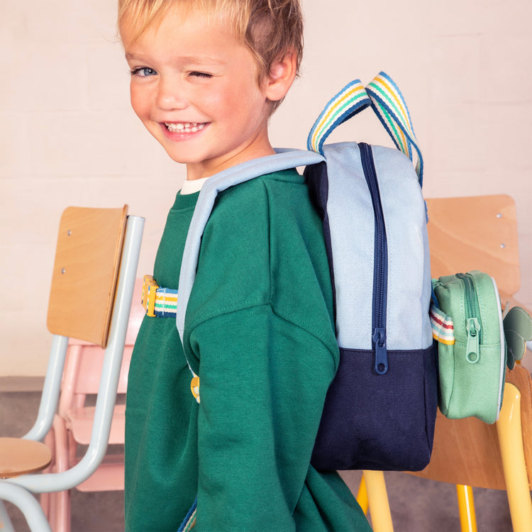 LILLIPUTIENS. Ocean blue backpack Mix & Match