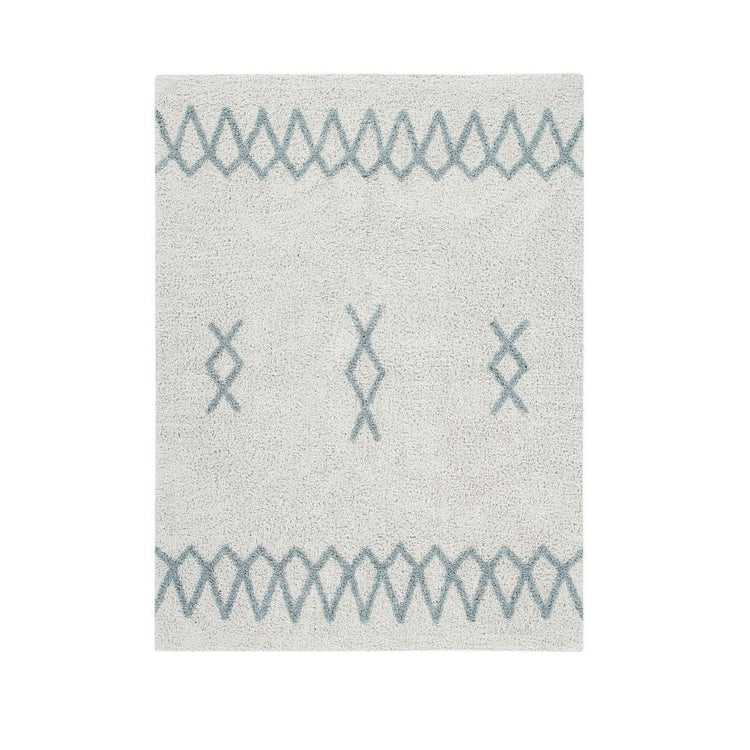 Lorena Canals. Washable Rug Atlas Natural Vintage Blue. 160x120