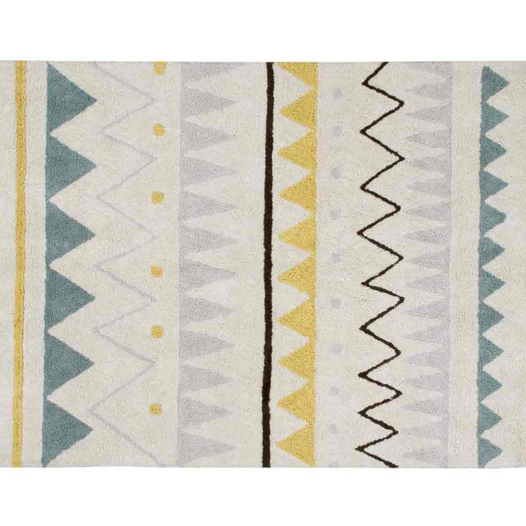 Lorena Canals. Washable Rug Azteca Vintage Blue 140x200