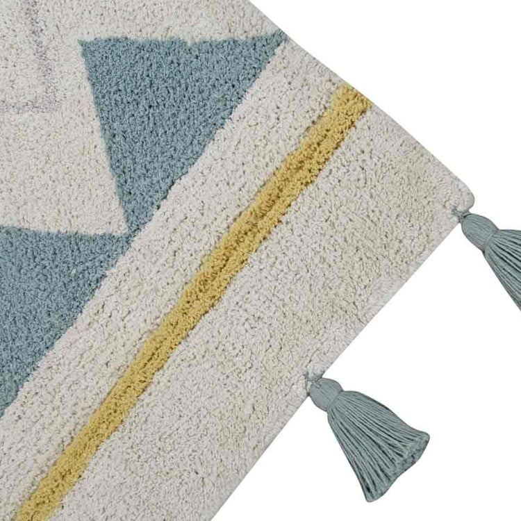 Lorena Canals. Χαλί δωματίου Azteca Natural Vintage Blue 120x160