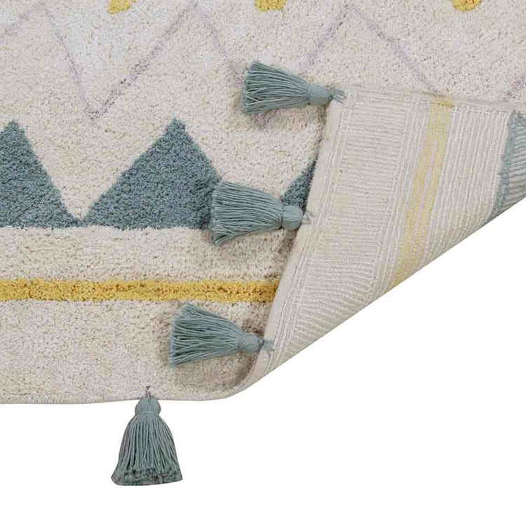 Lorena Canals. Χαλί δωματίου Azteca Natural Vintage Blue 120x160