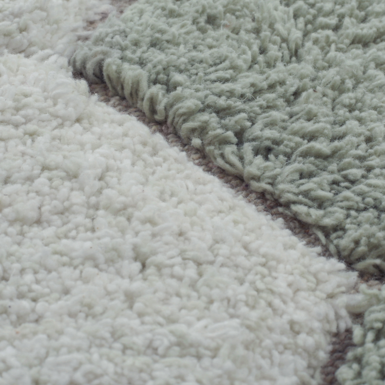 Lorena Canals. Washable rug Round Honeycomb Blue Sage 140 cm