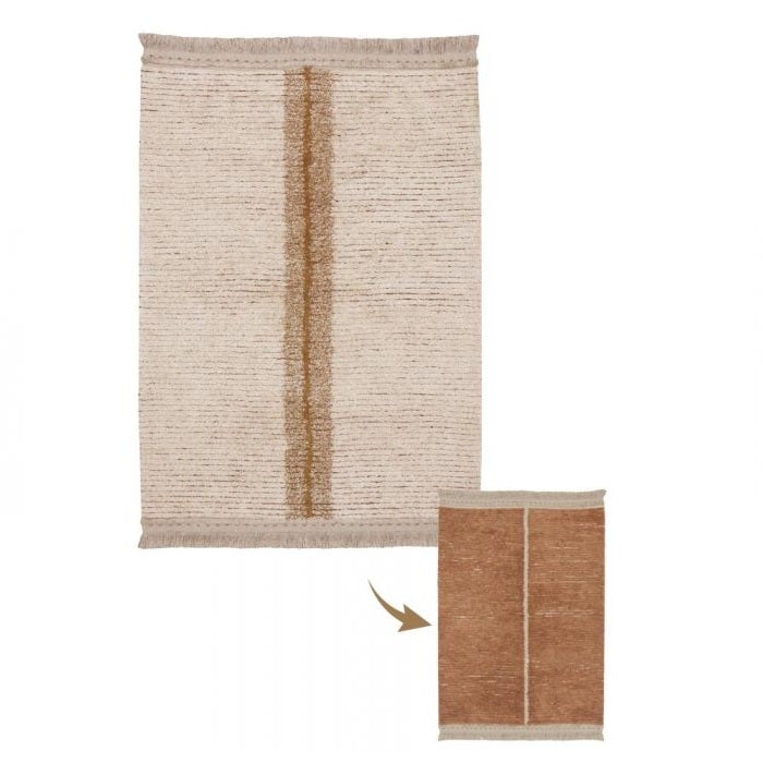 Lorena Canals. Washable Rug Reversible Duetto Toffee 140x200 cm