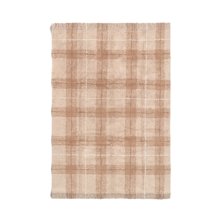 Lorena Canals. Washable Rug Tartan Rose 140x190 cm