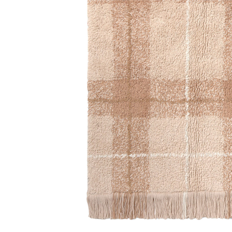 Lorena Canals. Washable Rug Tartan Rose 140x190 cm