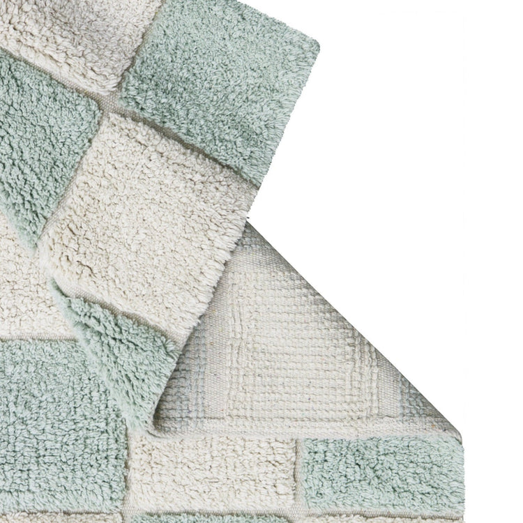 Lorena Canals. Washable rug Kitchen Tiles Blue Sage 120x160 cm