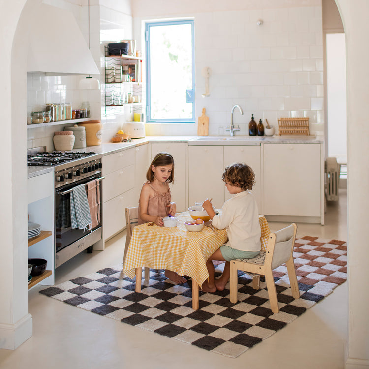 Lorena Canals. Washable rug Kitchen Tiles Dark Grey 90x130 cm