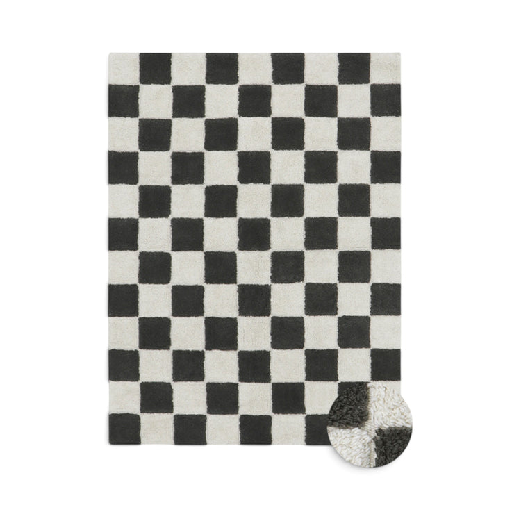 Lorena Canals. Washable rug Kitchen Tiles Dark Grey 90x130 cm