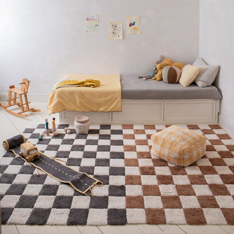 Lorena Canals. Washable rug Kitchen Tiles Dark Grey 90x130 cm