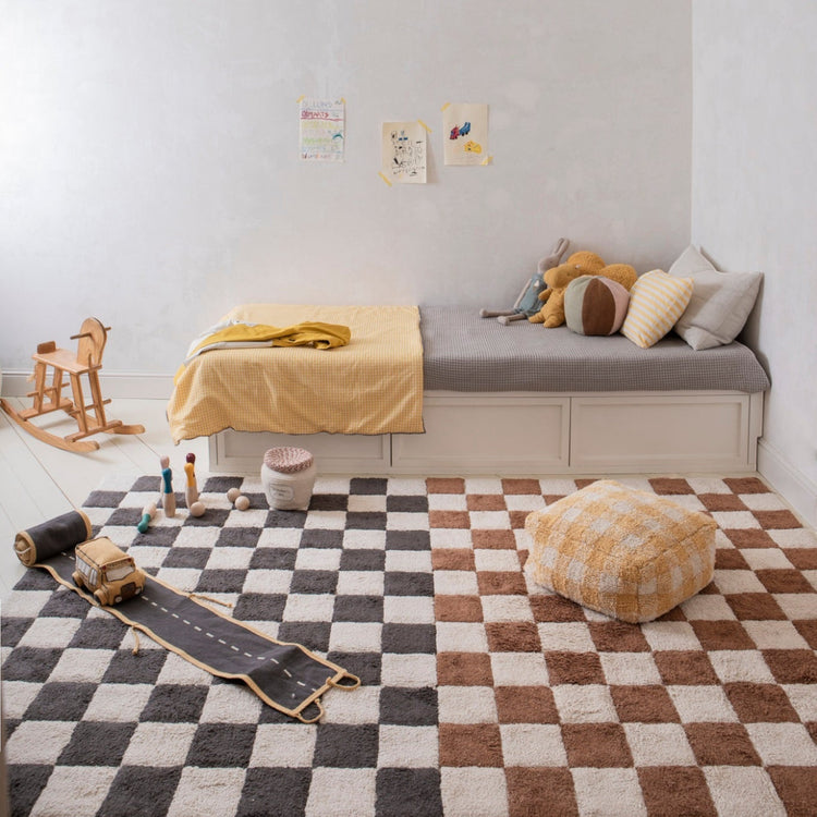 Lorena Canals. Washable rug Kitchen Tiles Dark Grey 120x160 cm