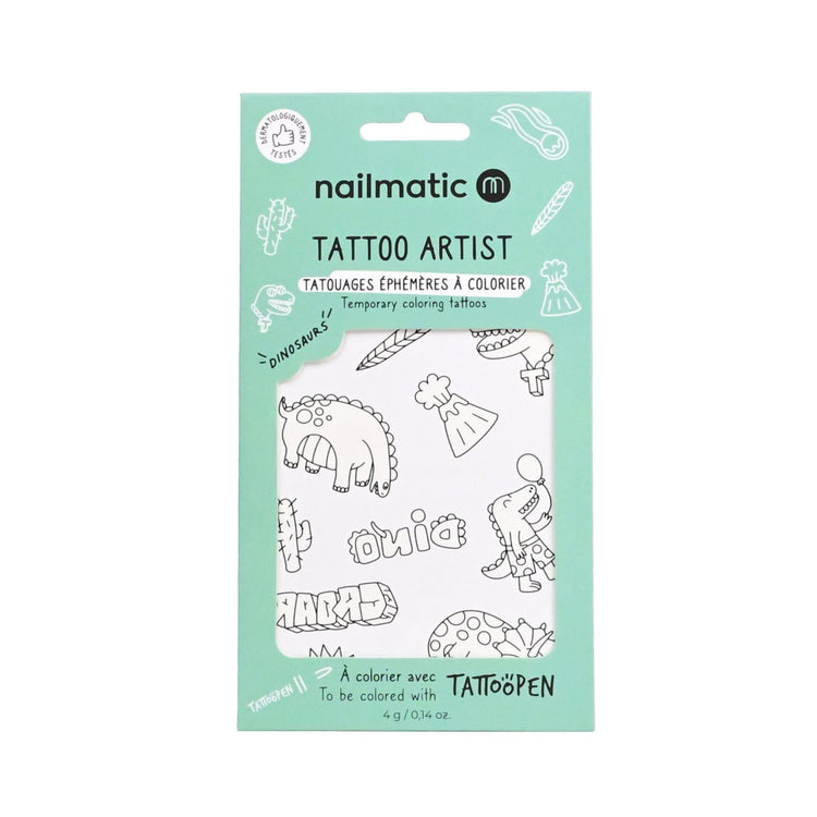 NAILMATIC. Temporary coloring tattoos - Dinosaurs