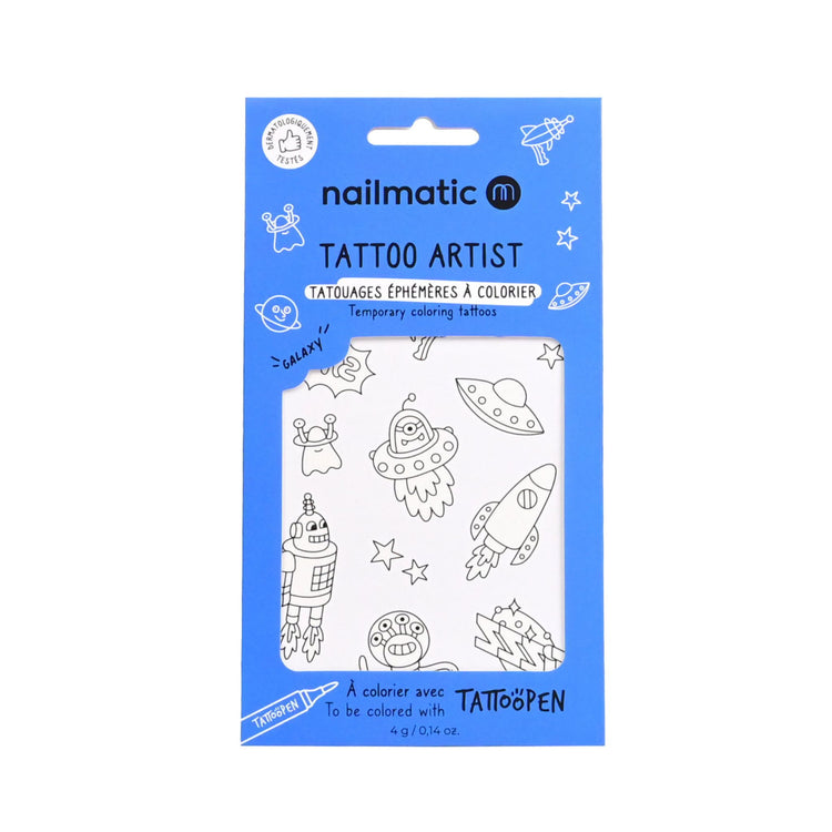 NAILMATIC. Temporary coloring tattoos - Galaxy