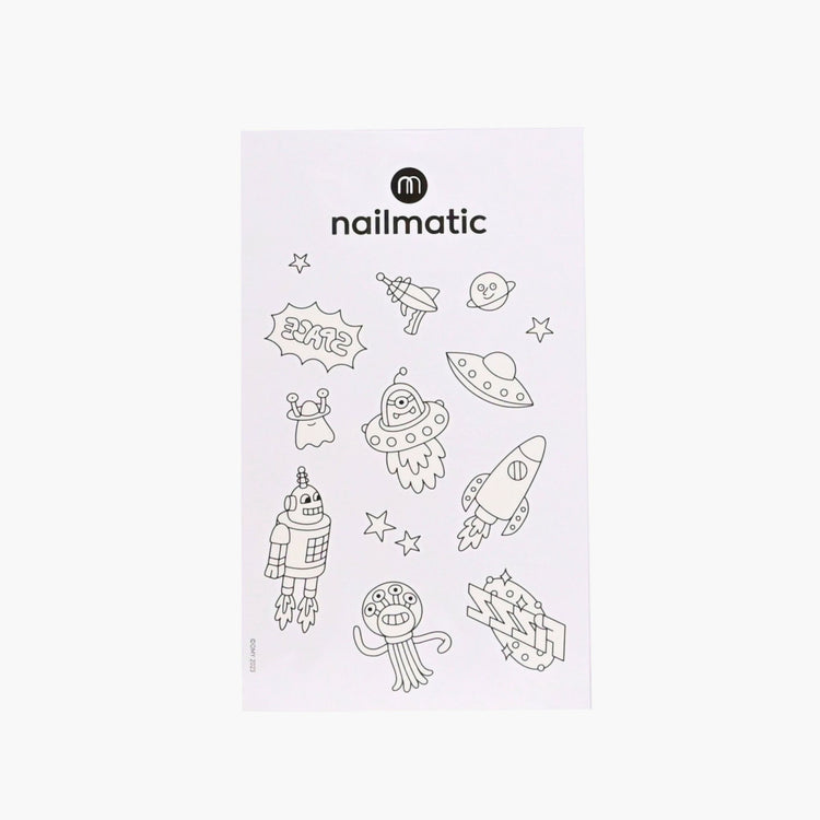 NAILMATIC. Temporary coloring tattoos - Galaxy