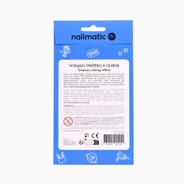 NAILMATIC. Temporary coloring tattoos - Galaxy