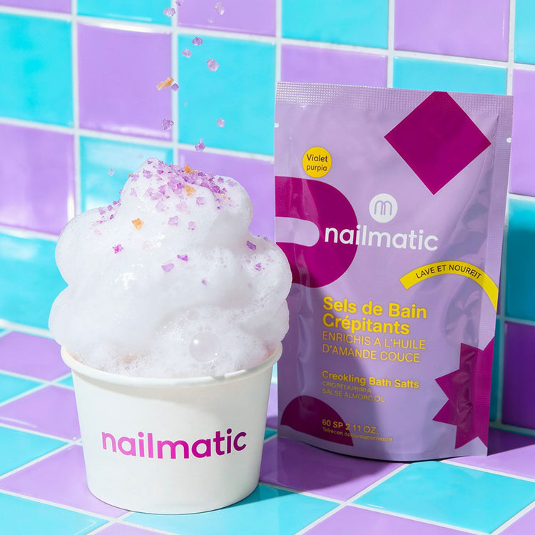 NAILMATIC. Crackling bath salt (μωβ)