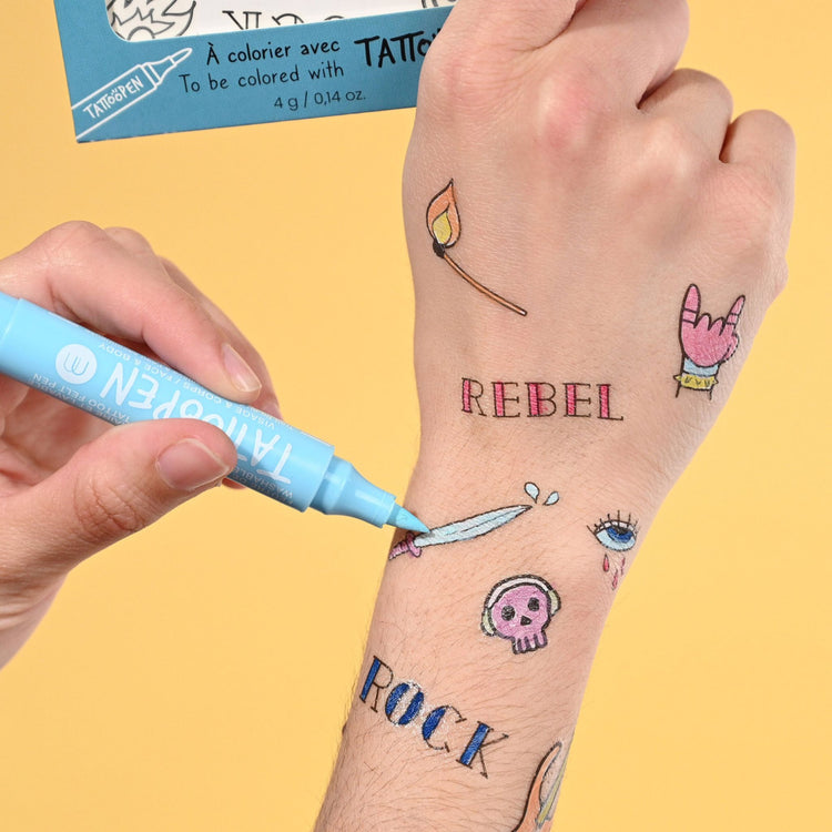 NAILMATIC. Temporary Tattoo Felt Pen (sky blue)