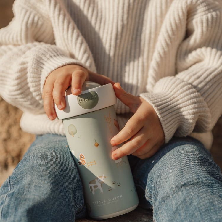 LITTLE DUTCH. School beaker campus 300ml - Little Farm