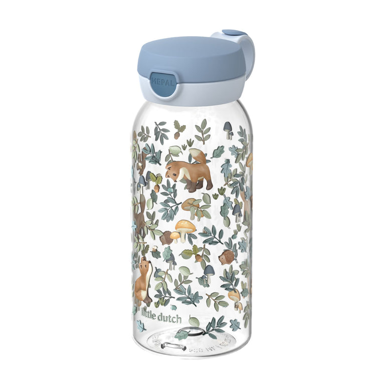 LITTLE DUTCH. Drinking bottle with flip cap Campus 600 ml - Forest Friends