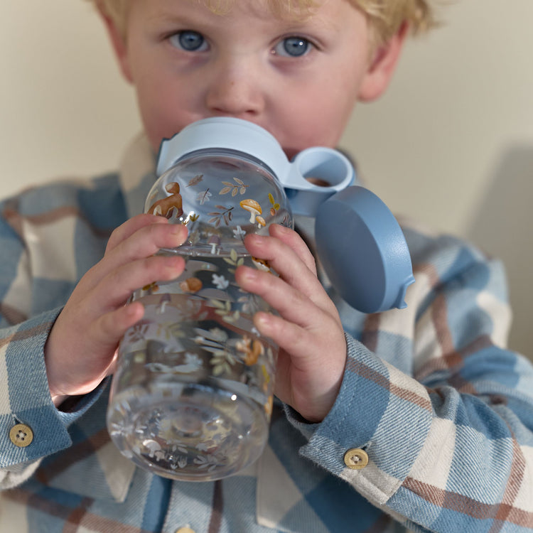 LITTLE DUTCH. Drinking bottle with flip cap Campus 600 ml - Forest Friends