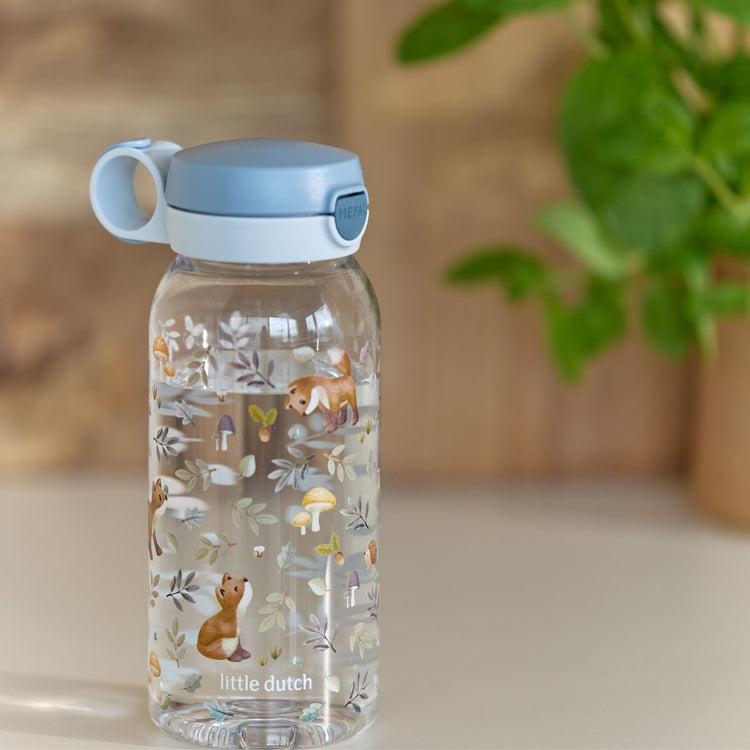LITTLE DUTCH. Drinking bottle with flip cap Campus 600 ml - Forest Friends