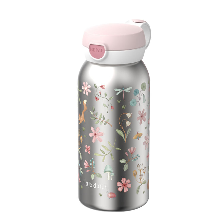 LITTLE DUTCH. Ανοξείδωτο μπουκάλι - θερμός flip-up campus 500 ml - Fairy Wonders