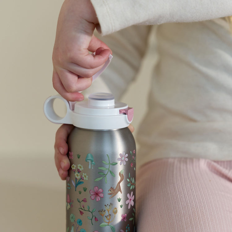 LITTLE DUTCH. Ανοξείδωτο μπουκάλι - θερμός flip-up campus 500 ml - Fairy Wonders